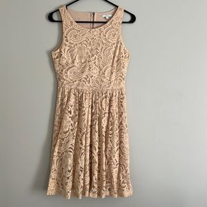 Gold lace dress